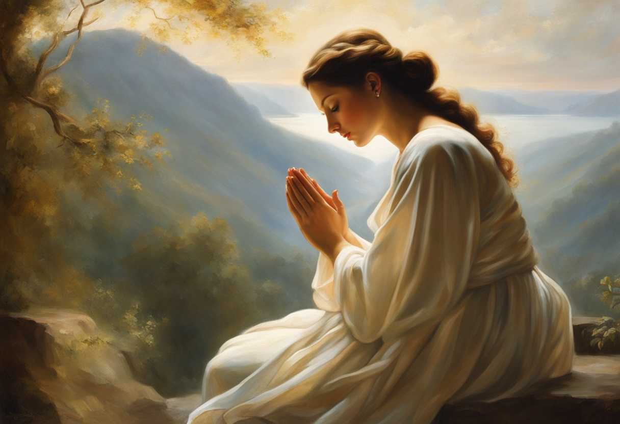 Serene-figure-in-prayer-soft-light-illuminating-surrounded-by-nature-peaceful-expression-deep-fa_fugu