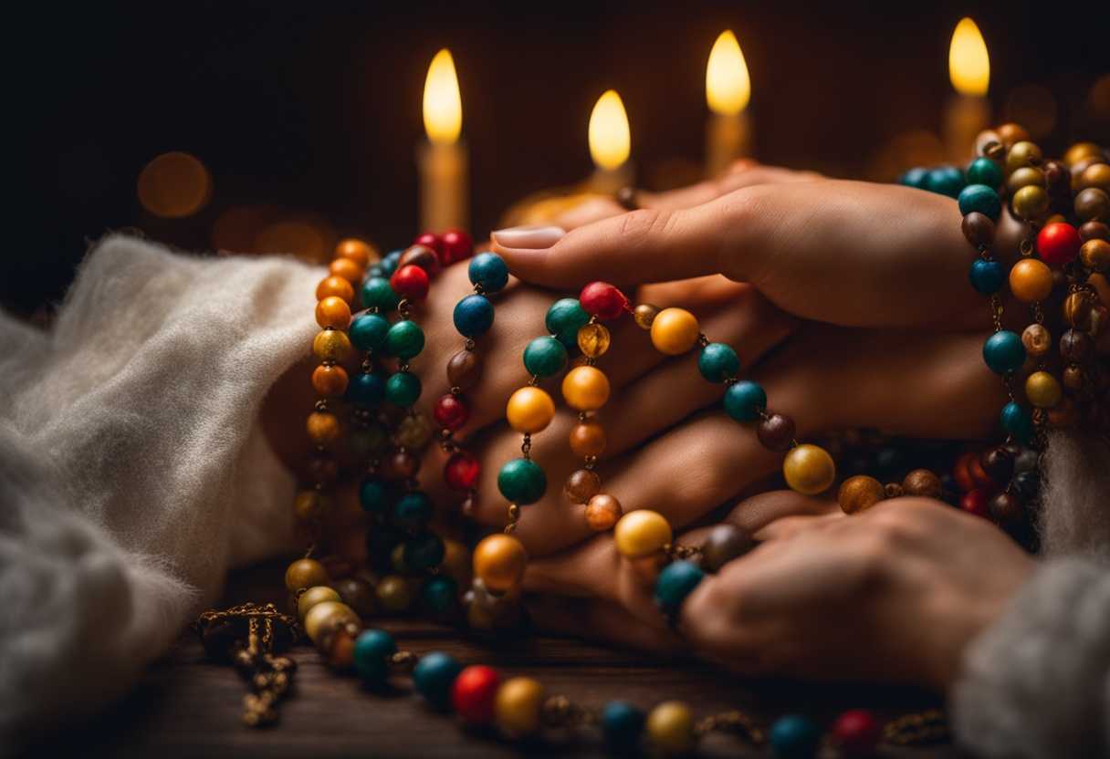 Hands-clasped-around-a-colorful-rosary-serene-expression-soft-candlelight-peaceful-ambiance-grat_urox