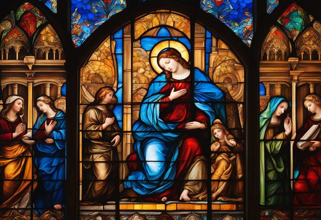 Radiant-figures-in-prayer-surrounded-by-vibrant-stained-glass-serene-atmosphere-divine-light-spi_xtkf
