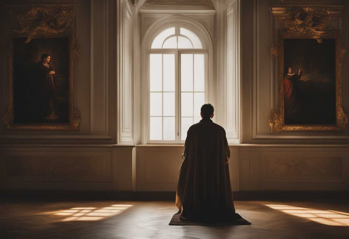 Person-in-a-serene-room-reciting-a-prayer-with-clasped-hands-bathed-in-soft-light_xigt