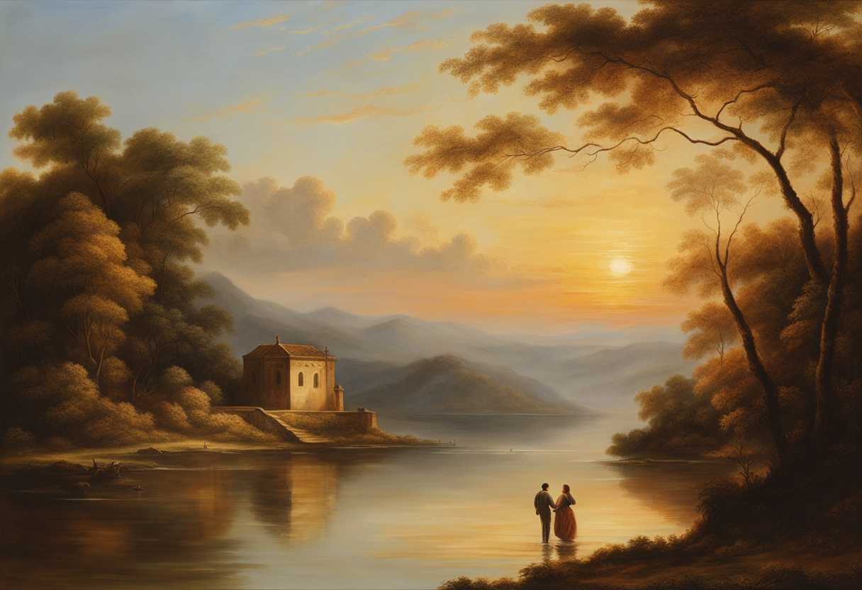 Serene-landscape-at-sunset-gentle-waves-a-figure-embracing-the-moment-peaceful-acceptance_espb