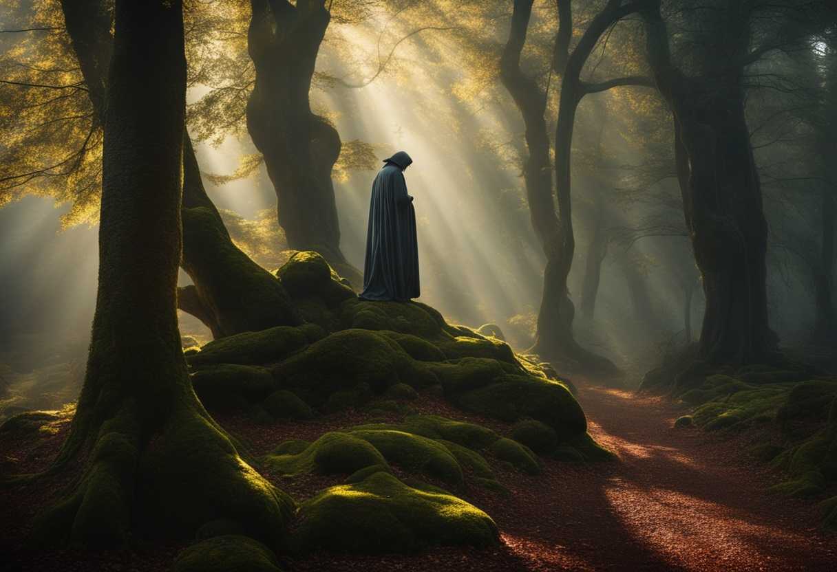 Mysterious-figure-in-a-dimly-lit-forest-ethereal-light-filtering-through-ancient-trees-serene-atmo_ihsp