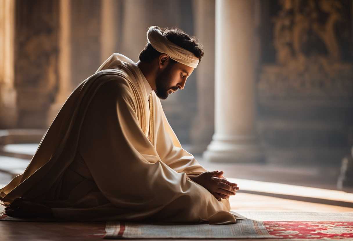 Person-praying-on-a-turbah-serene-atmosphere-soft-light-deep-spiritual-connection-peaceful-expre_trvj
