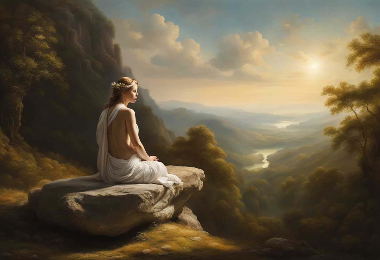 Serene-figure-meditating-on-a-sacred-rock-surrounded-by-tranquil-nature-soft-sunlight-peaceful-at_uqqe