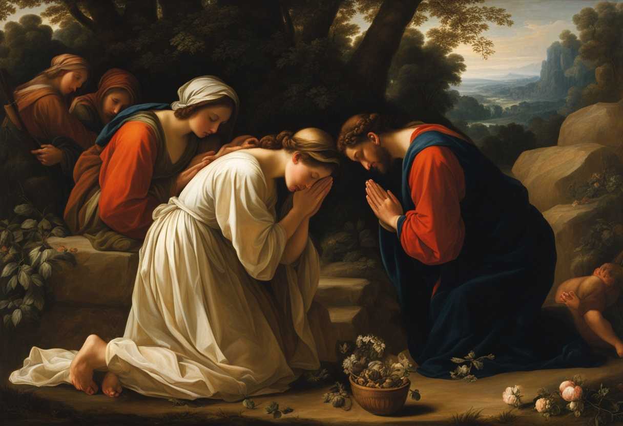 People-in-prayer-surrounded-by-nature-heads-bowed-hands-clasped-united-in-faith-and-reverence_dtax