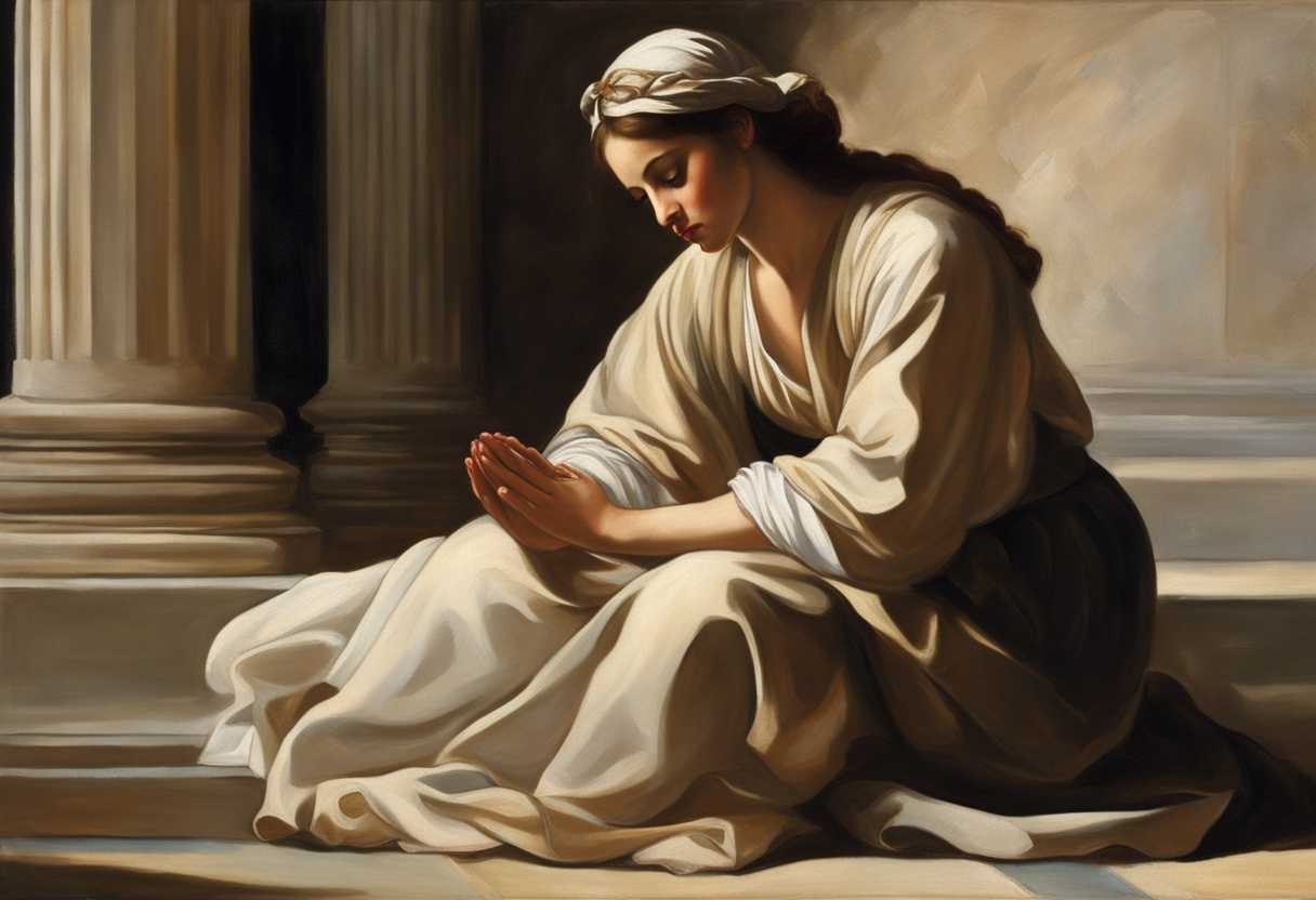 A-serene-individual-kneeling-in-prayer-soft-light-illuminating-their-face-symbolizing-faith-and-re_ighb
