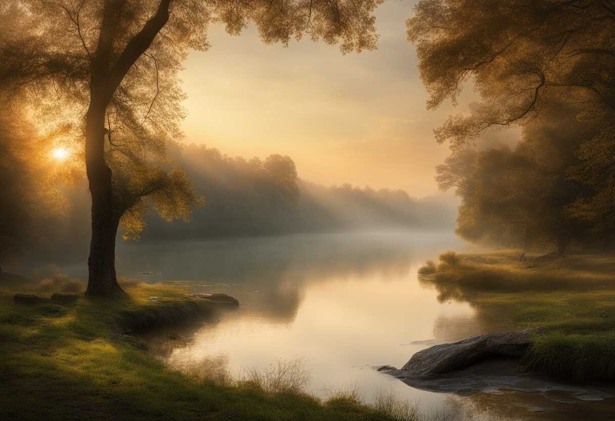 Calm-landscape-at-dawn-soft-light-filtering-through-trees-peaceful-atmosphere-serene-reflection-_oqro
