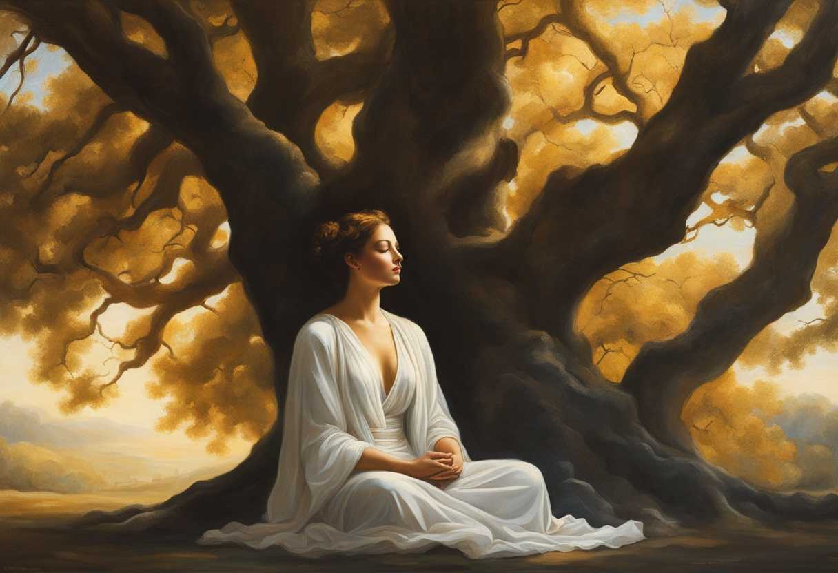 A-serene-figure-meditating-under-a-radiant-tree-ethereal-light-illuminating-their-peaceful-expressi_mkrs