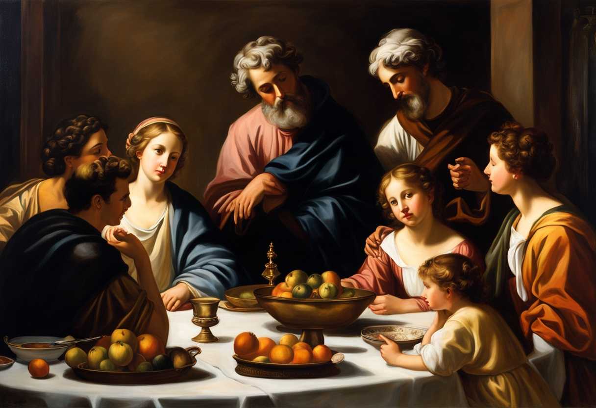 A-serene-family-gathered-around-a-table-contemplating-home-pricing-St-Joseph-statue-nearby-warm-l_ewju