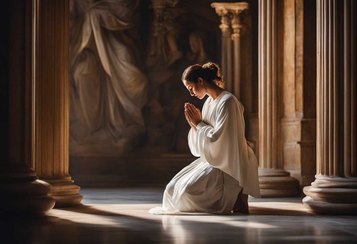 Person-kneeling-in-prayer-serene-atmosphere-soft-light-deep-faith-spiritual-connection-peaceful_wghc