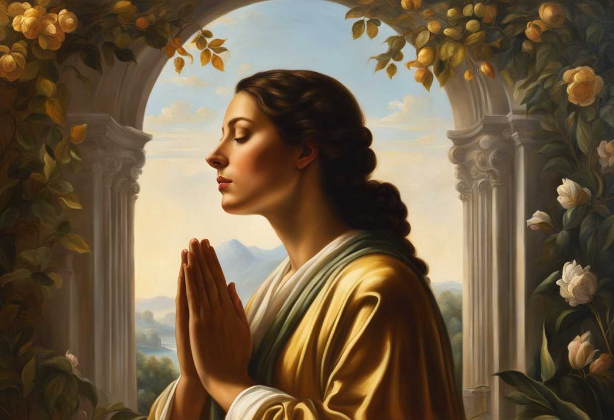 Serene-setting-hands-clasped-in-prayer-golden-light-illuminating-lush-greenery-symbols-of-abunda_mrxo