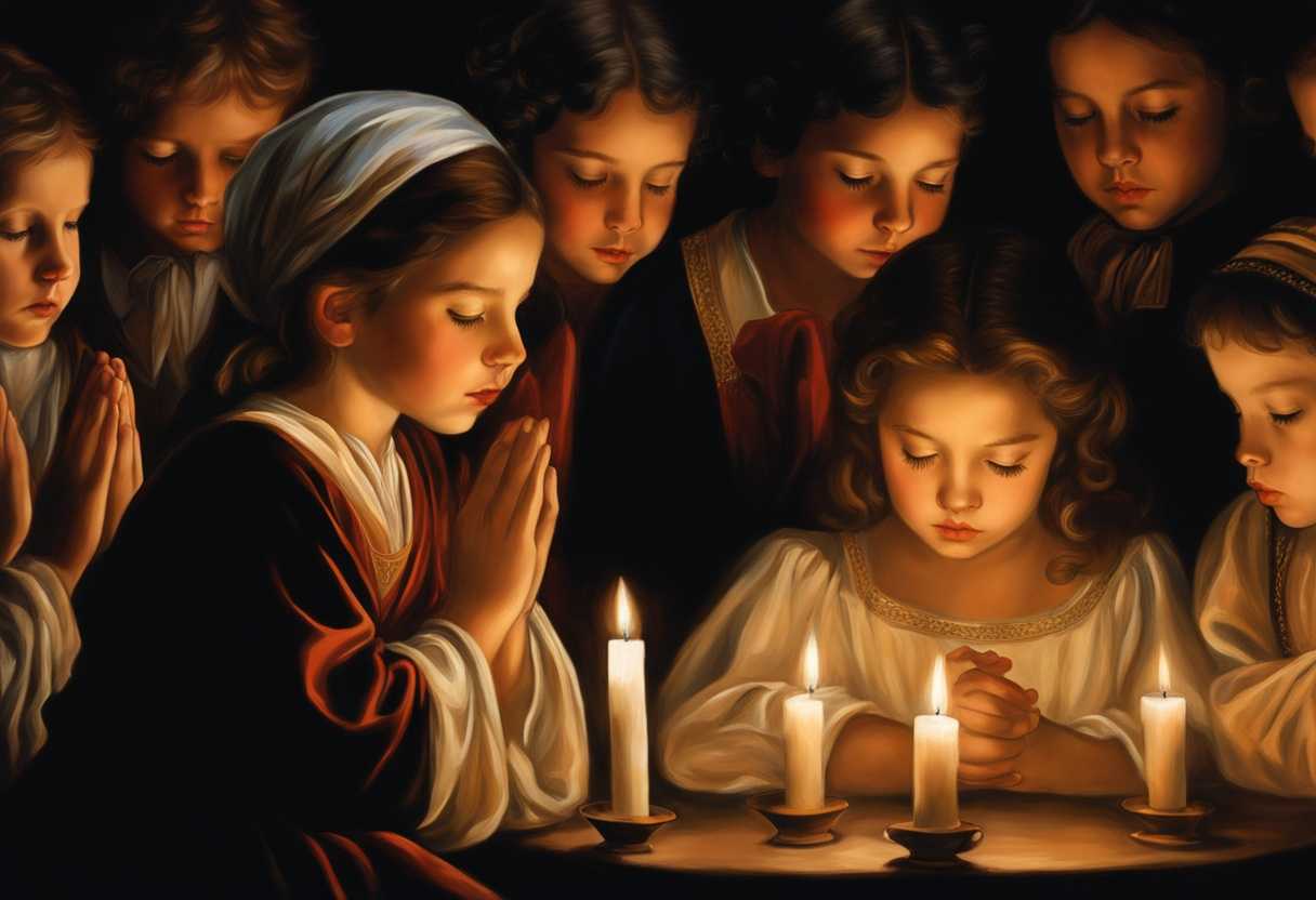 Children-in-a-candlelit-prayer-circle-heads-bowed-in-innocence-and-hope_utcx