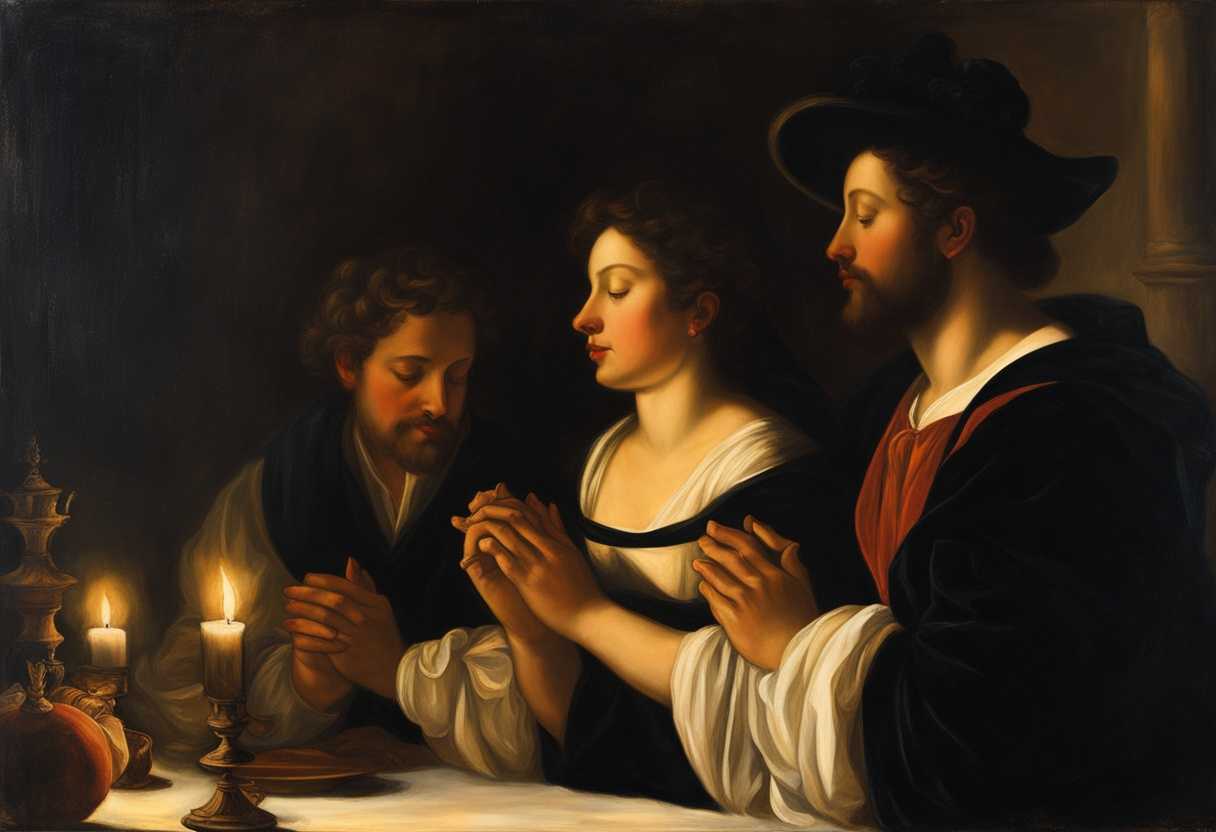 Intimate-gathering-hands-clasped-in-prayer-soft-candlelight-serene-expressions-deep-connection-_akqn