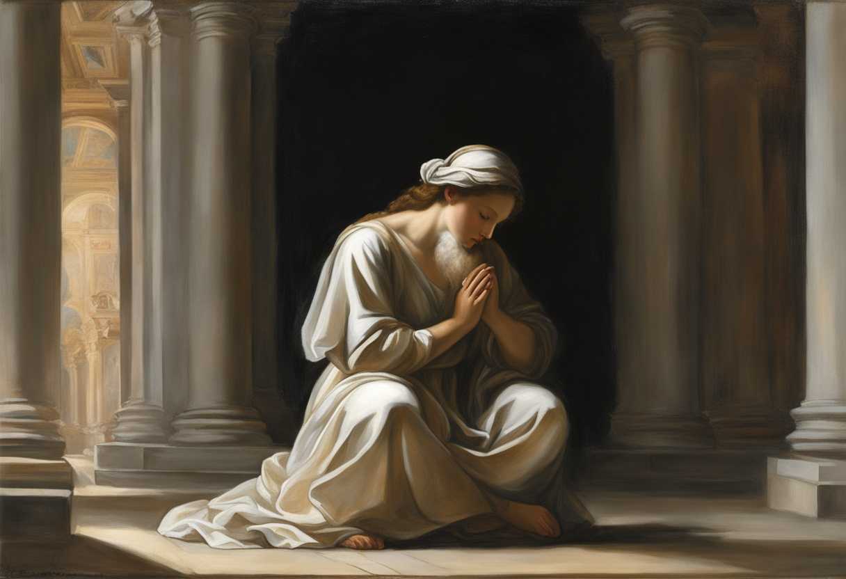 A-serene-figure-in-prayer-surrounded-by-soft-light-symbolizing-hope-amidst-darkness_mdwf