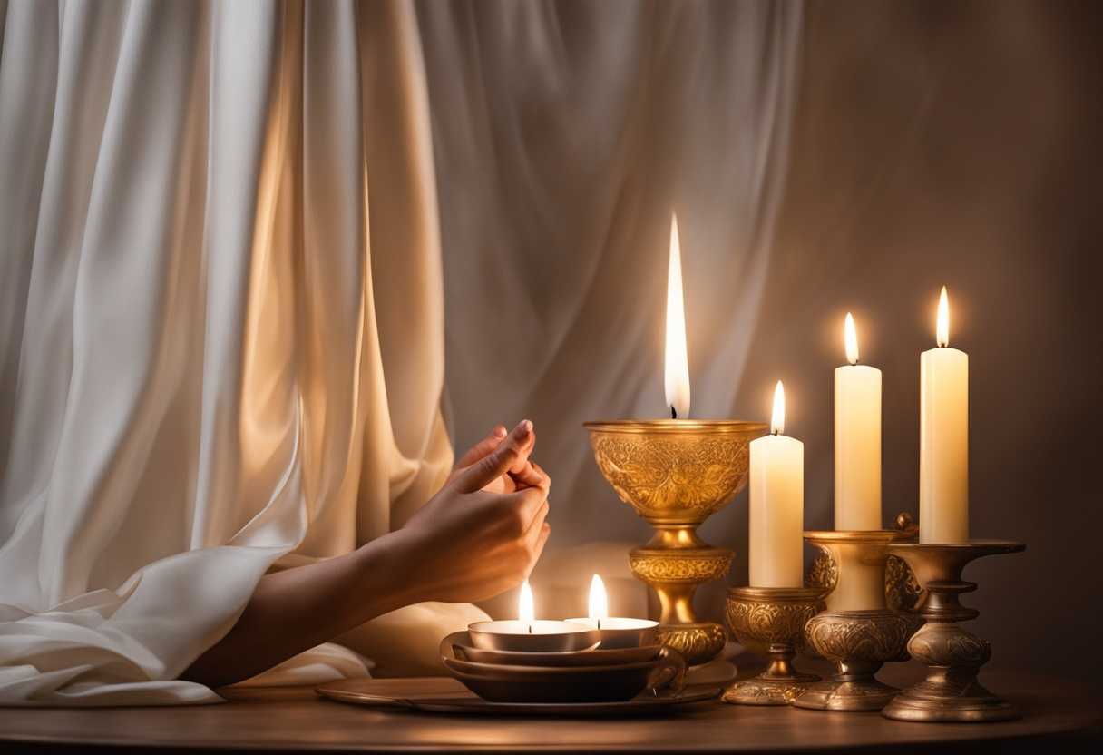 Serene-home-altar-flowing-water-candles-lit-gentle-hands-in-prayer-peaceful-ambiance-soft-light_uusw