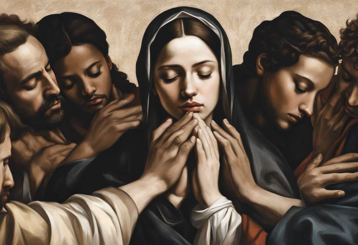 A-diverse-group-of-individuals-pray-together-with-closed-eyes-and-clasped-hands-in-unity_ncwz