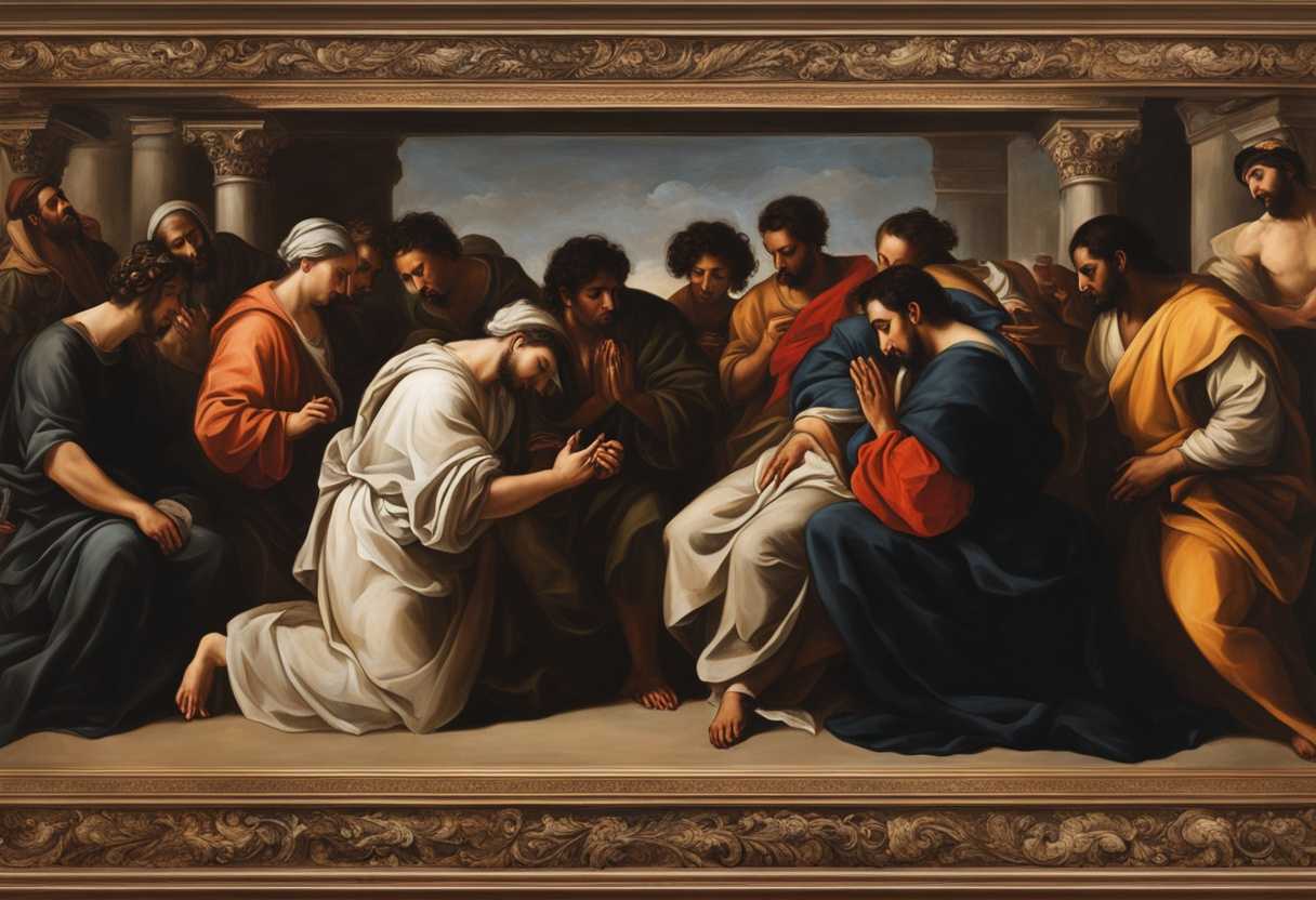 A-diverse-group-of-individuals-pray-together-finding-solace-and-strength-in-unity-and-faith_bnpg
