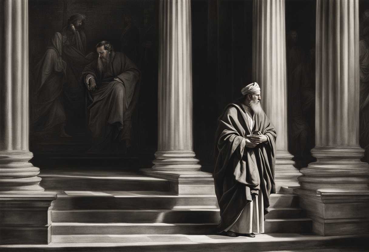 Pharisee-praying-in-temple-self-righteousness-vs-humility-sincere-connection-with-God-dramatic-li_zxfg