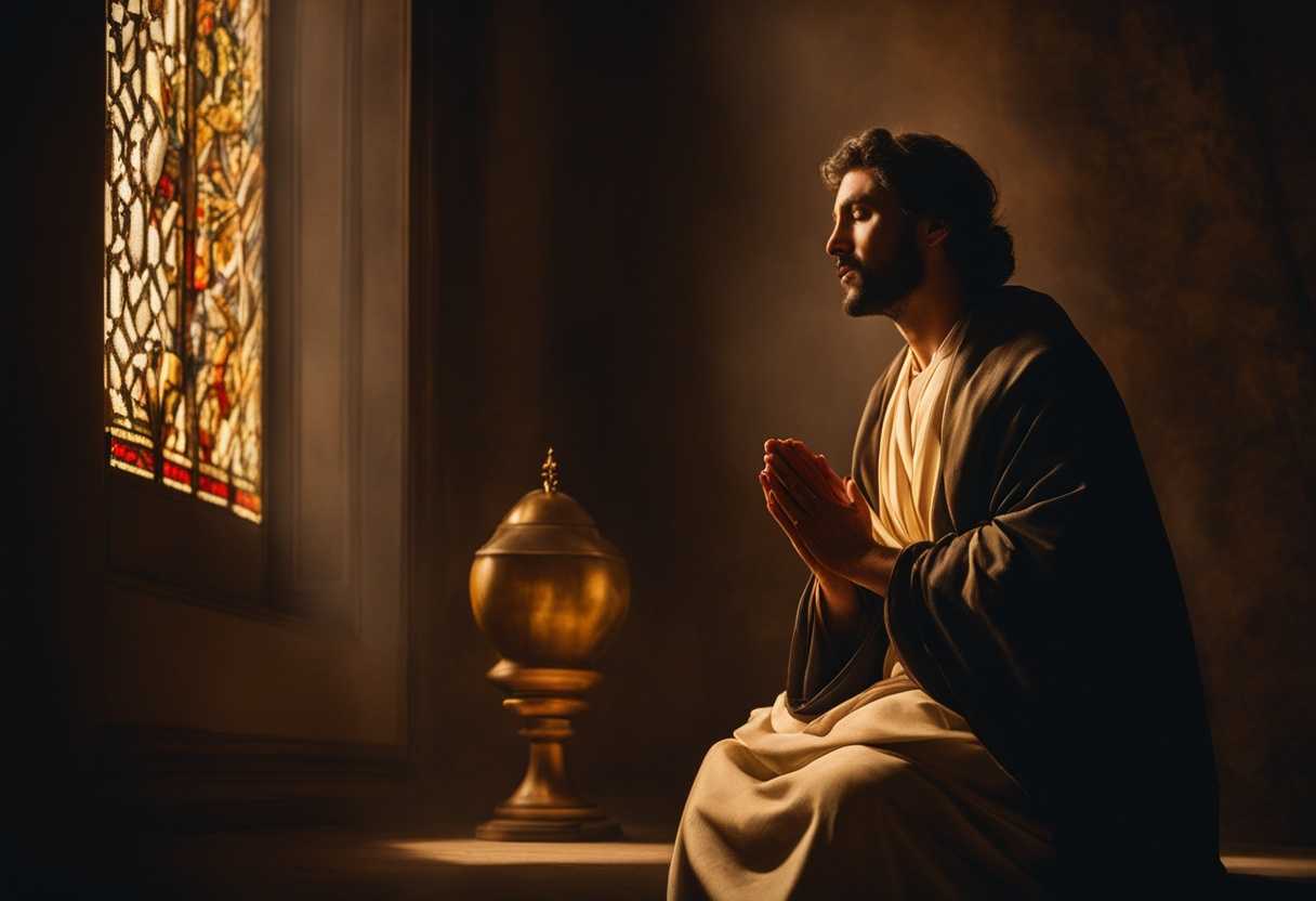 A-person-in-prayer-seeking-divine-protection-from-Lord-Jesus-bathed-in-warm-light_abry