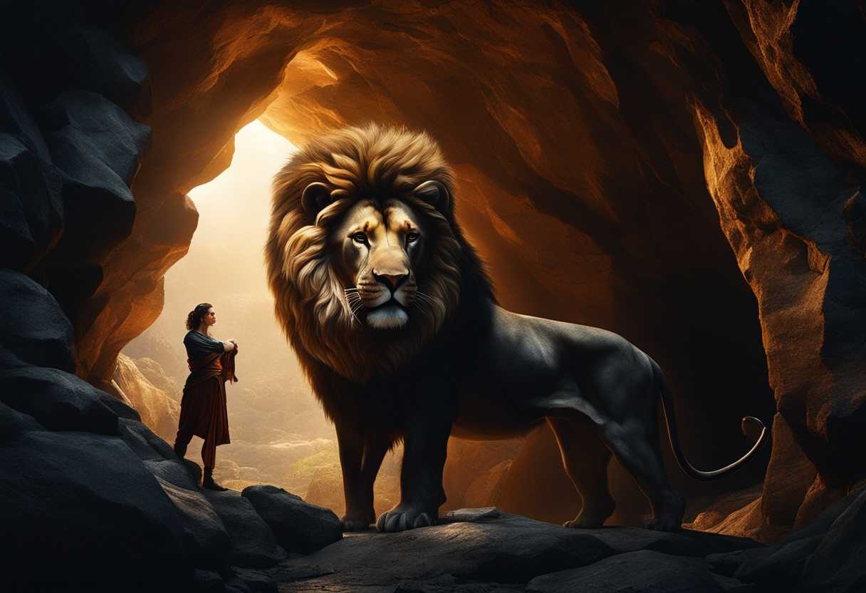 A-brave-figure-shielding-a-lion-in-a-dark-ancient-cave-dramatic-lighting-intense-atmosphere-8k-_tjbd