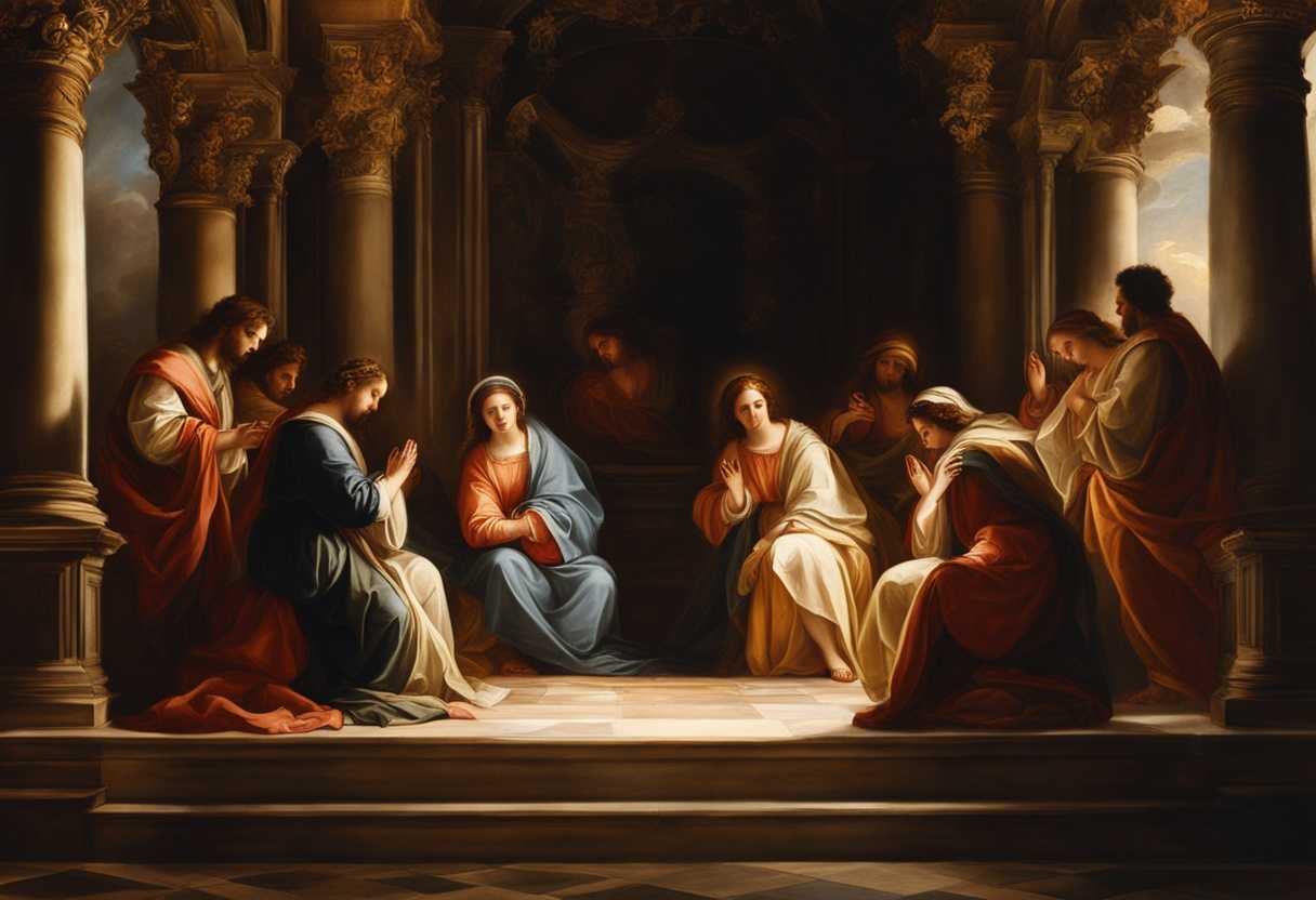 Ancient-figures-in-prayer-illuminated-by-divine-light-deep-faith-sacred-connection-serene-atmosp_hzse