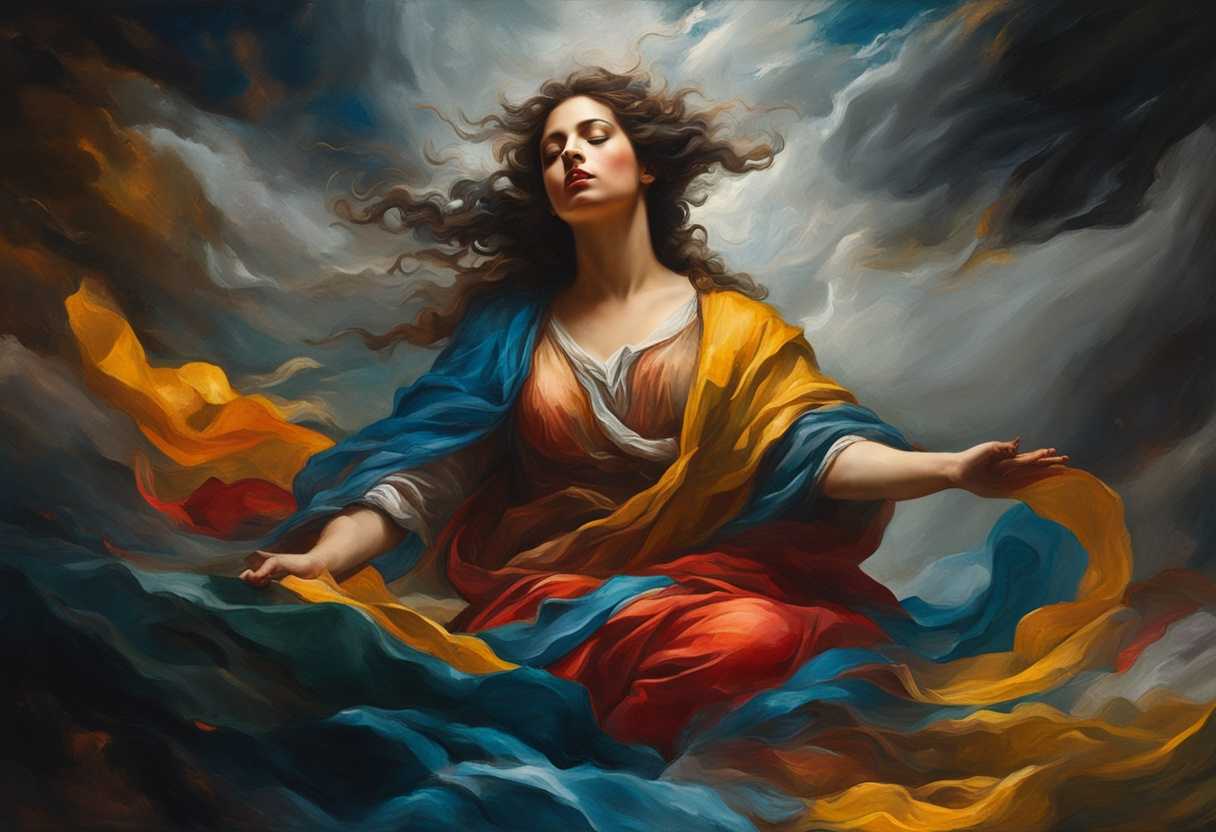 Serene-figure-meditating-amidst-chaotic-storm-vibrant-colors-contrasting-emotions-highly-detailed_xpic