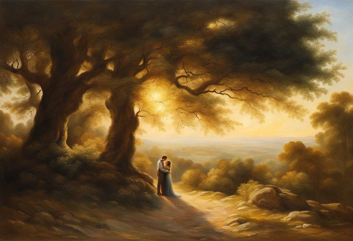 Serene-landscape-gentle-sunlight-filtering-through-trees-a-protective-figure-embracing-a-child-pe_advd