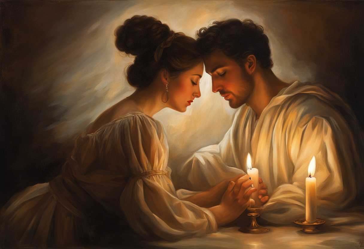 Couple-embraces-by-candlelight-sharing-a-moment-of-love-faith-and-unity-in-prayer_godz