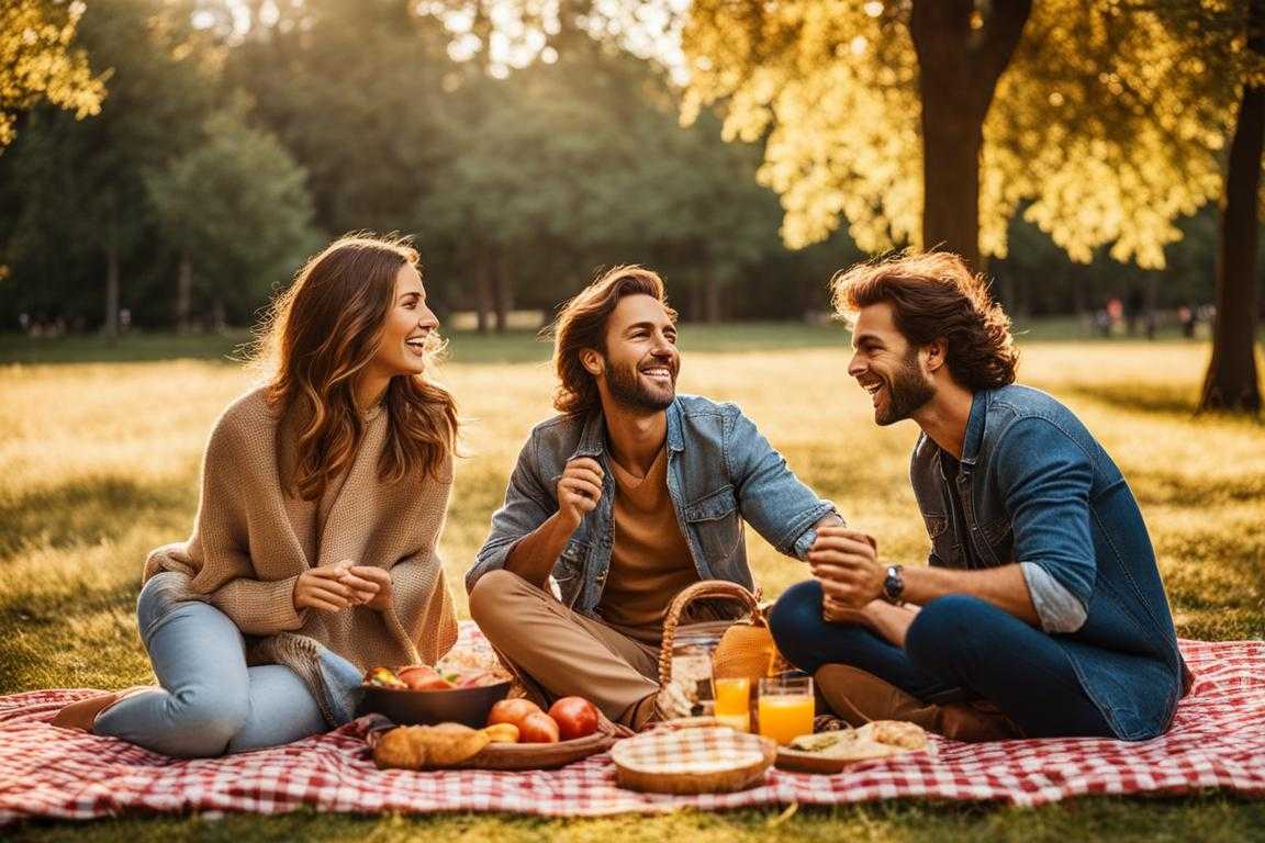 group-of-friends-enjoying-a-picnic-in-a-park-checkered-blanket-laughing-and-sharing-food-sunlight
