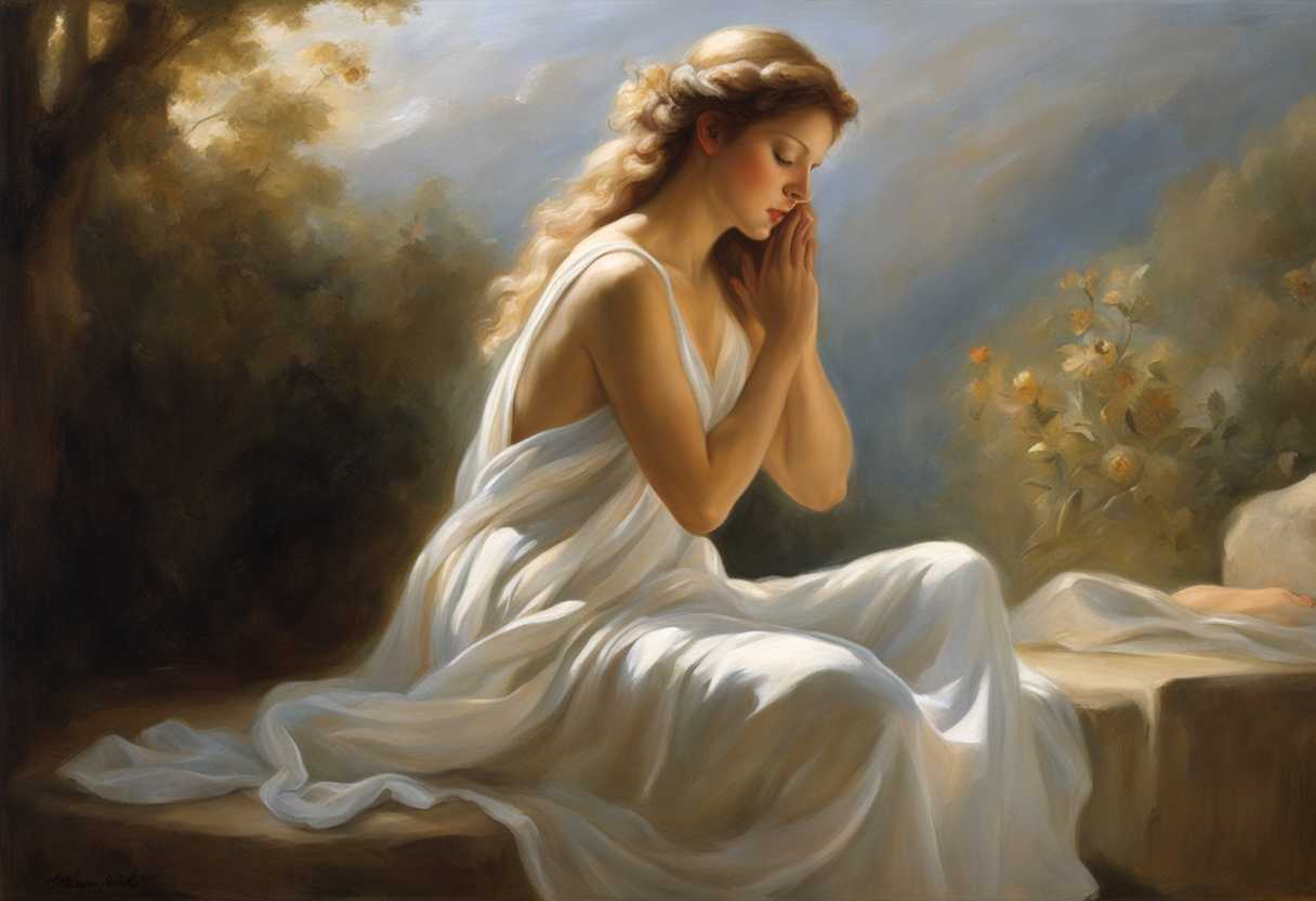 A-serene-figure-in-prayer-embraced-by-nature's-tranquility-and-soft-ethereal-light_qsya