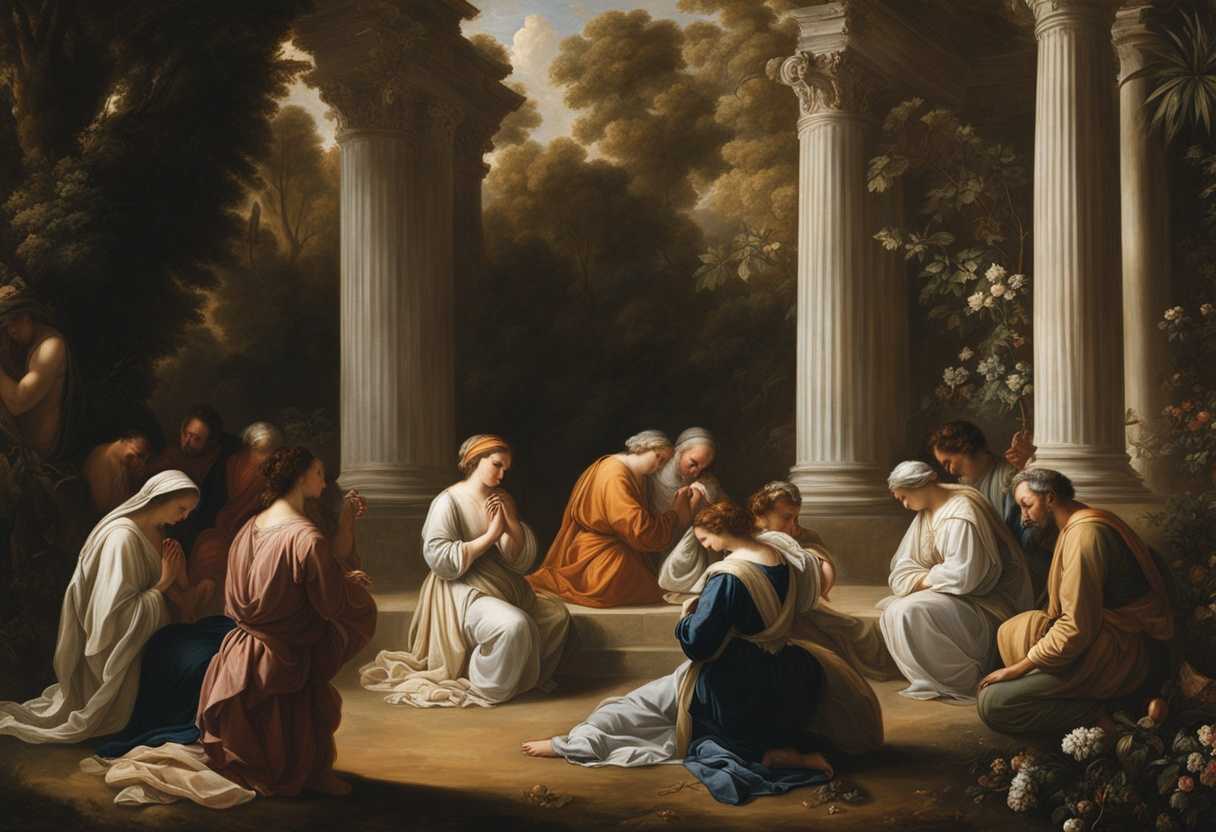 A-serene-scene-of-individuals-praying-amidst-nature-embodying-resilience-and-unity-in-silence_hmtd