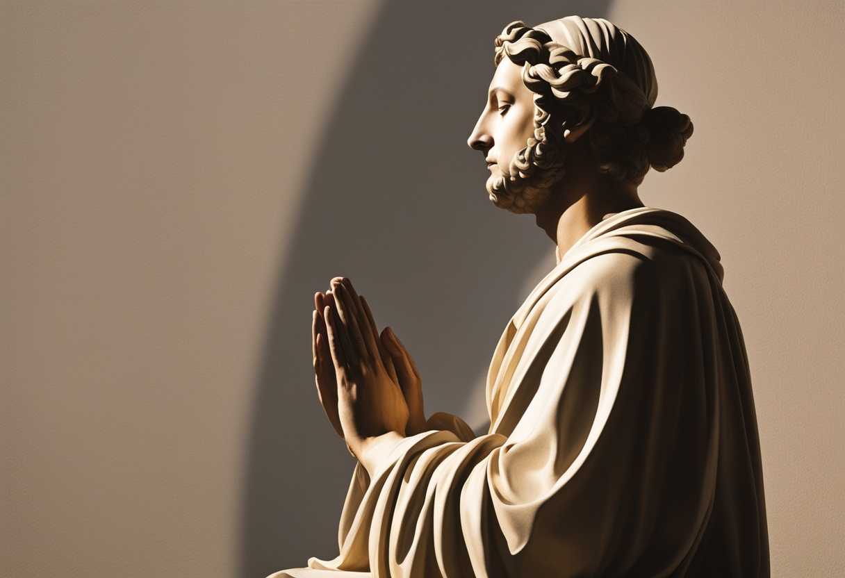 A-serene-figure-in-prayer-illuminated-by-soft-light-surrounded-by-tranquil-shadows_jzuw