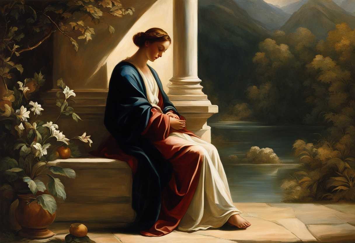 A-serene-figure-in-prayer-illuminated-by-gentle-light-surrounded-by-tranquil-nature_vezr