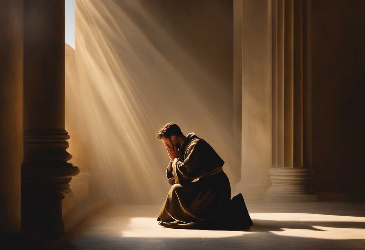 A-person-kneels-in-prayer-bathed-in-soft-sunlight-exuding-peace-and-hope_wkzy
