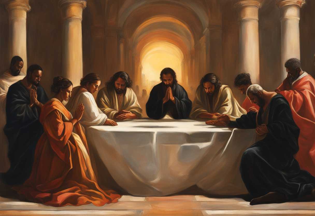 Diverse-group-in-prayer-circle-united-in-hope-and-peace-under-warm-sunlight_njle