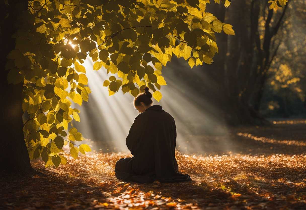 A-person-prays-in-nature-sunlight-filtering-through-leaves-embodying-hope-and-resilience_bbaj