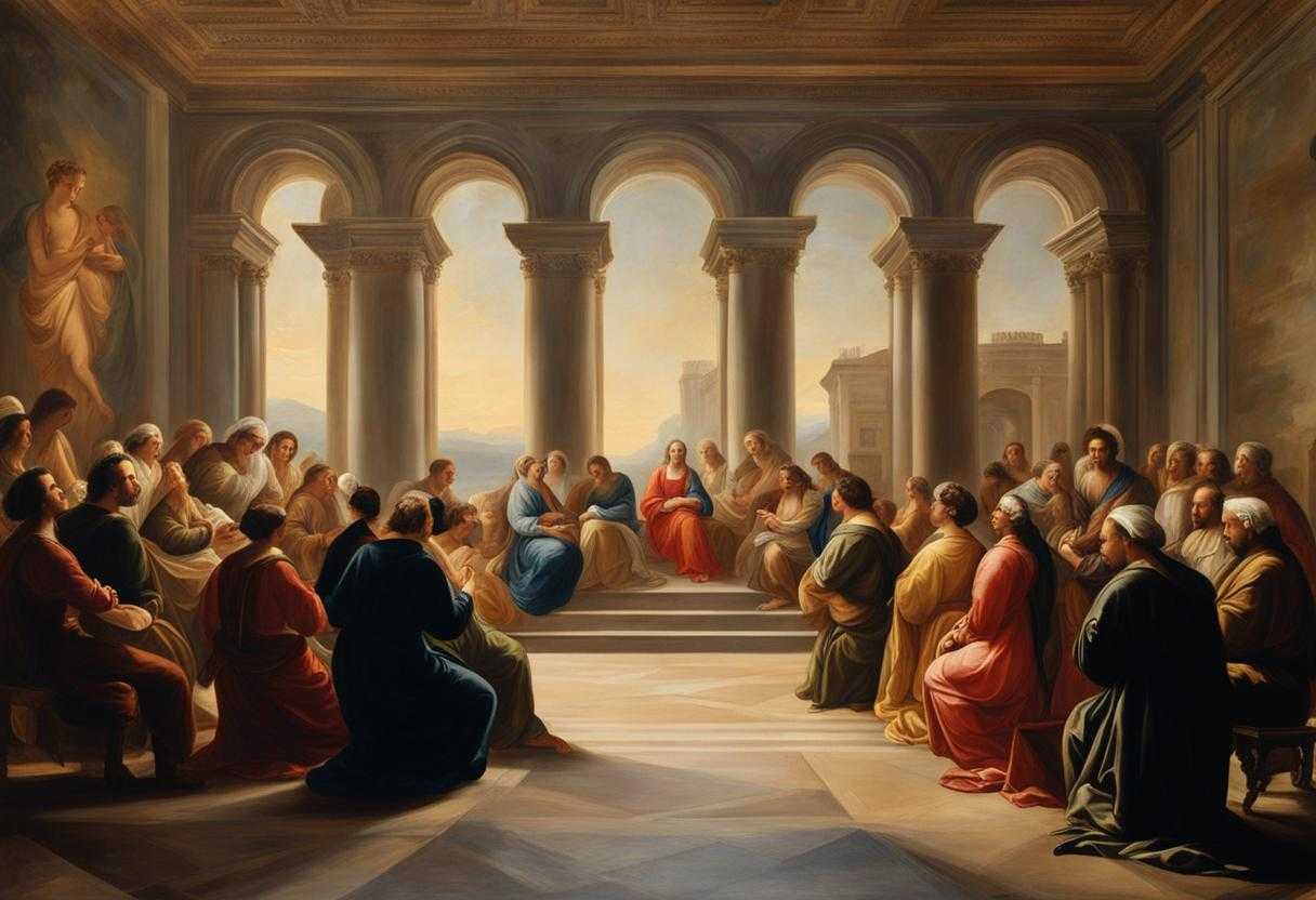 group-of-people-praying-together-serene-atmosphere-spiritual-connection-timeless-classic