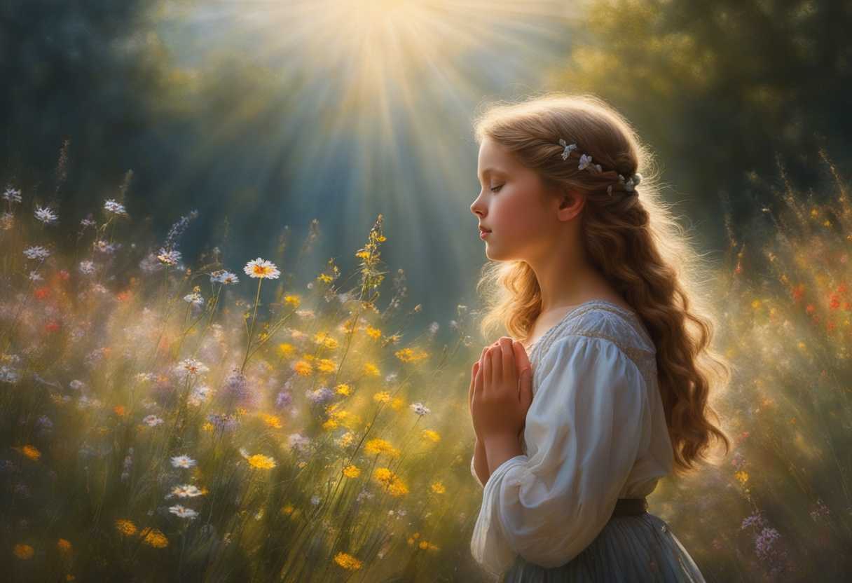 A-young-girl-stands-in-a-sunlit-field-of-wildflowers-eyes-closed-in-prayerful-serenity_yili