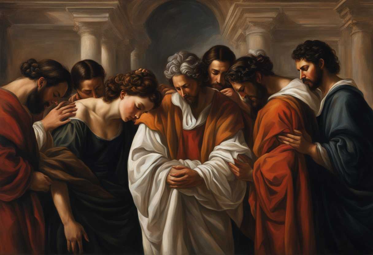 A-diverse-group-stands-united-in-prayer-heads-bowed-in-determination-against-adversity_xevw
