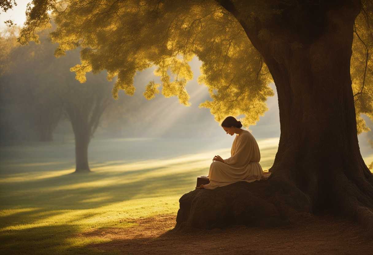 Serene-figure-meditating-under-a-tree-soft-light-filtering-through-leaves-peaceful-expression-tra_ebun