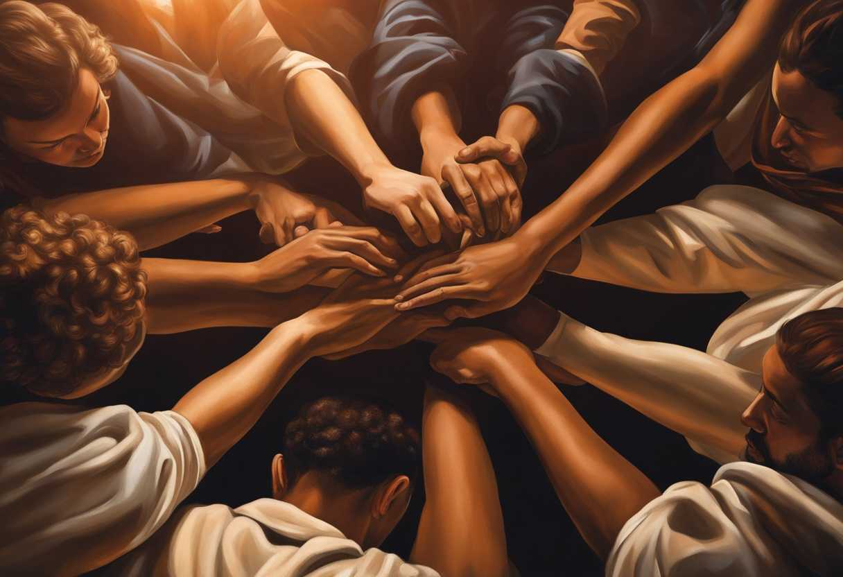 Athletes-and-coaches-in-a-sunset-circle-hands-clasped-united-in-determination-and-hope_mrhd