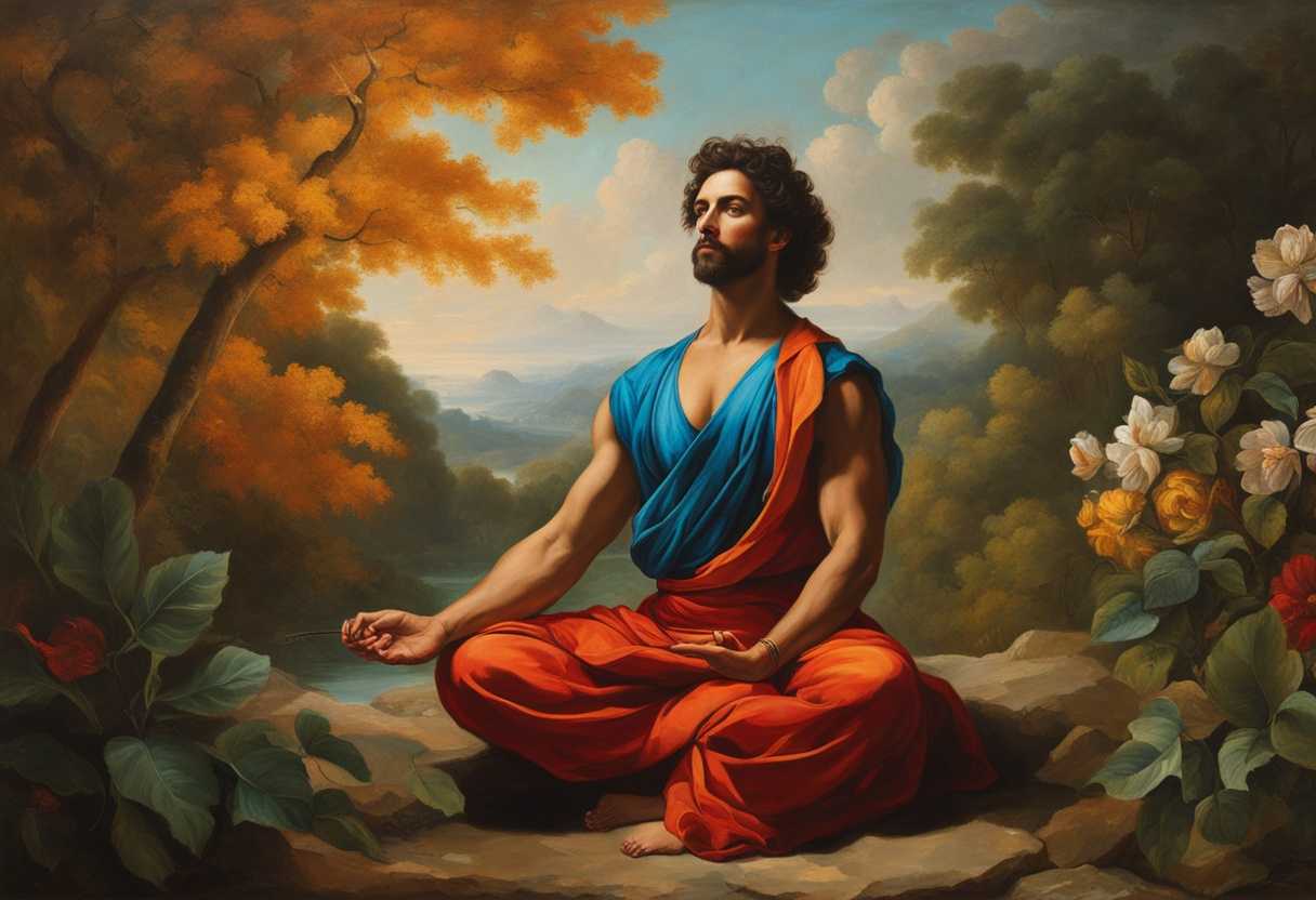 Athlete-in-vibrant-gear-surrounded-by-nature-meditating-seeking-inspiration-dynamic-energy-sere_nsbu