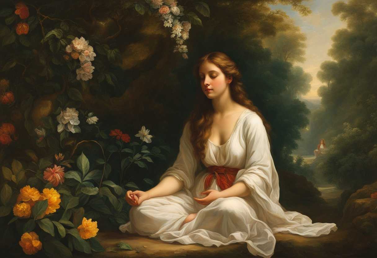 Serene-figure-meditating-in-nature-surrounded-by-vibrant-flora-soft-sunlight-peaceful-atmosphere-_lzxh