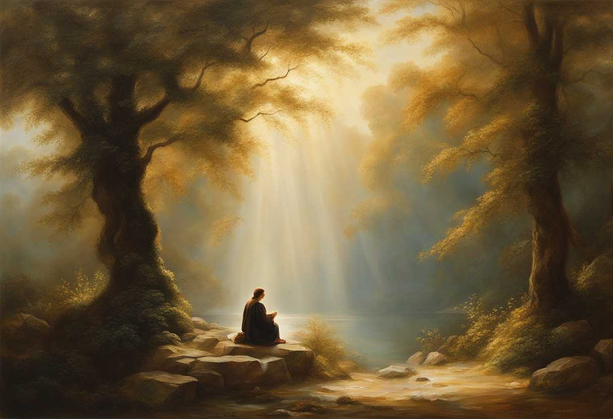 Serene-landscape-gentle-light-filtering-through-trees-peaceful-figure-in-prayer-deep-connection-w_xxaw