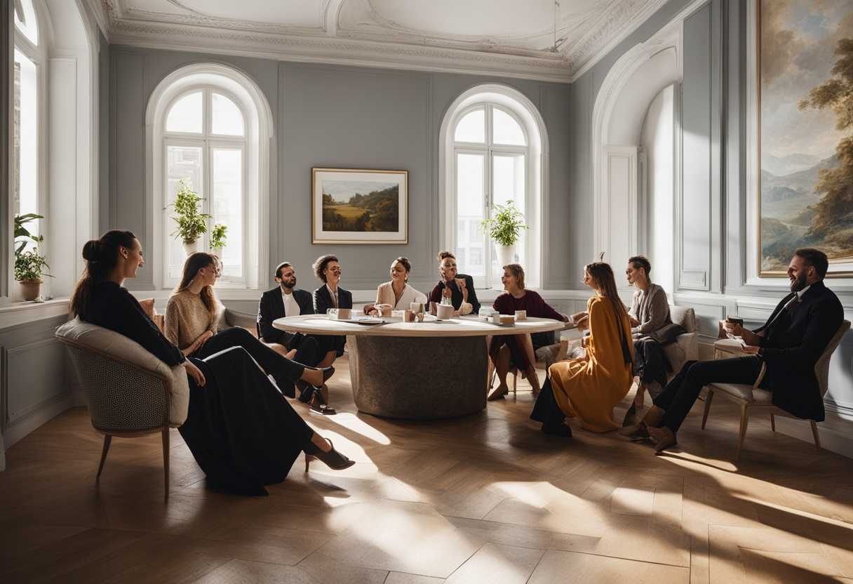 Colleagues-relax-in-a-bright-office-sharing-laughter-and-stories-over-coffee_shco