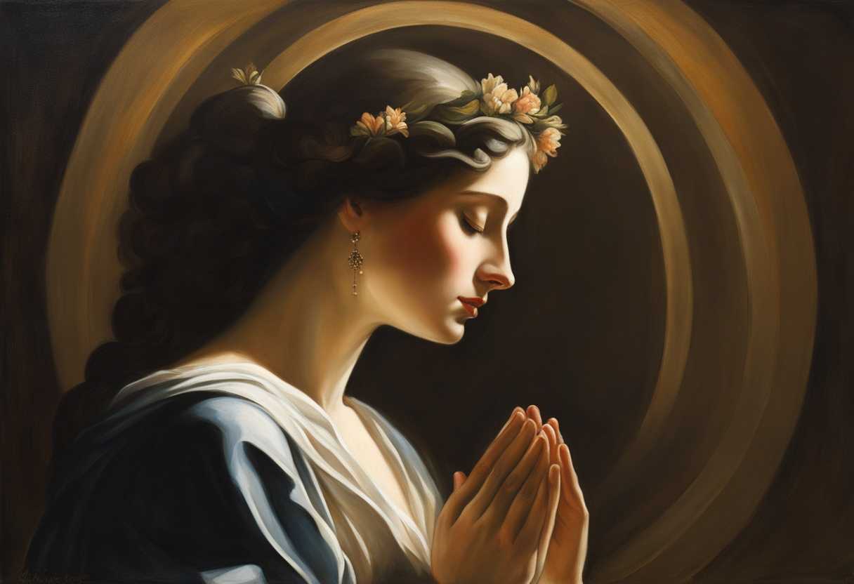 A-serene-figure-in-prayer-soft-light-creating-a-halo-surrounded-by-tranquil-shadows_igfb
