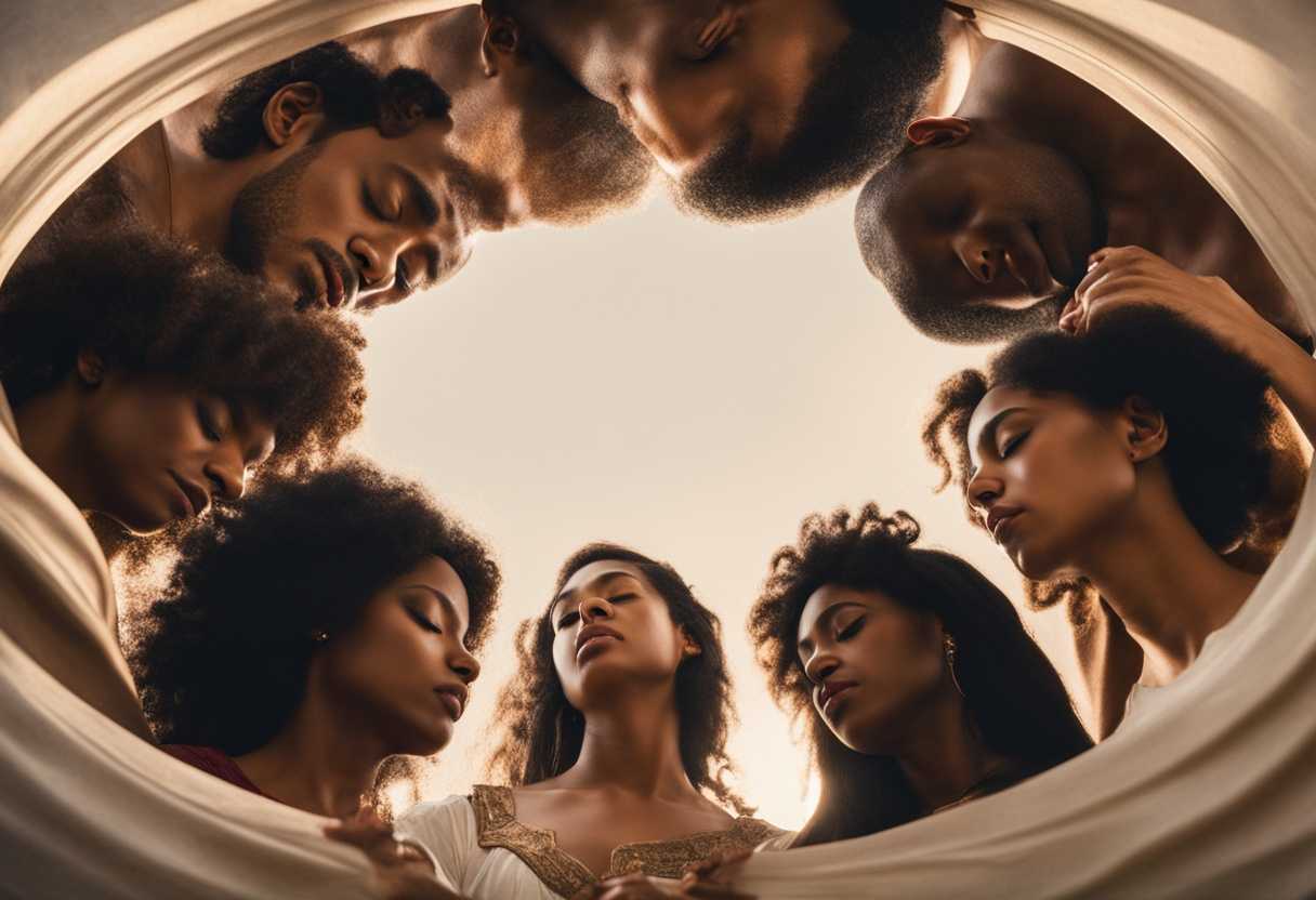 A-diverse-group-of-individuals-pray-together-in-a-circle-bathed-in-warm-light_pvus