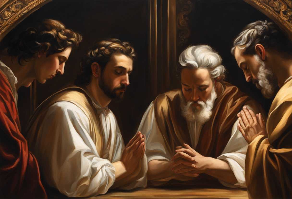 People-in-a-circle-heads-bowed-in-prayer-bathed-in-warm-light-feeling-unity-and-gratitude_odqw