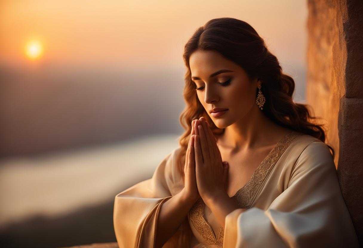 person-praying-soft-light-setting-sun-warm-glow-peaceful-expression-deep-devotion-hope-hands-_ngel